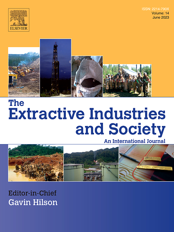 Go to journal home page - The Extractive Industries and Society